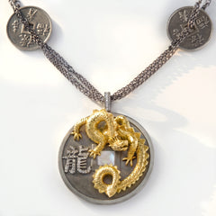 Year of the Dragon Diamond Pendant Necklace