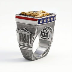 God Bless America Eagle Patriotic Ring