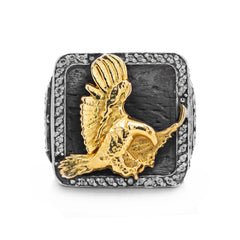 GOD BLESS AMERICA BALD EAGLE MENS RING